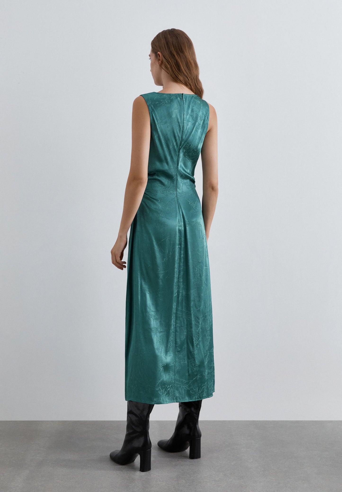 JACQUARD DRESS WITH LACE