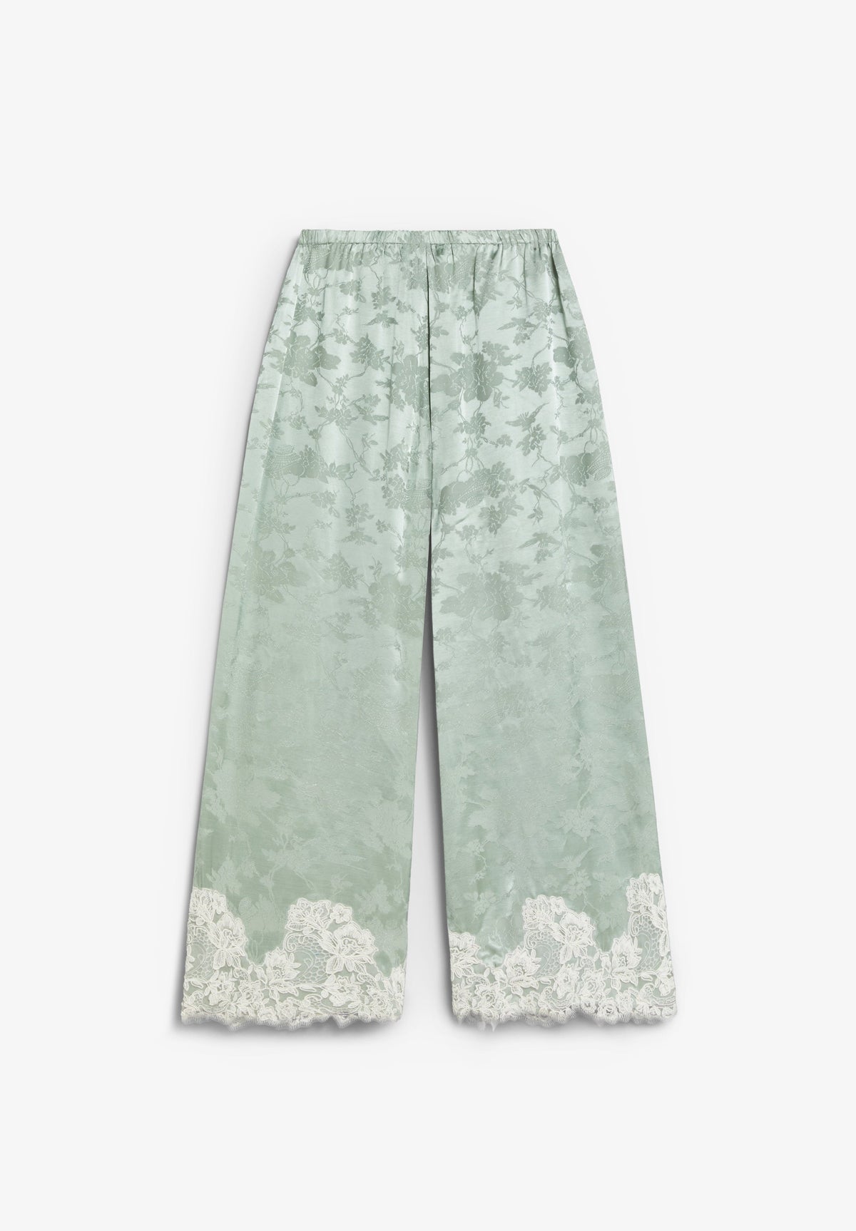 JACQUARD TROUSERS WITH AND LACE