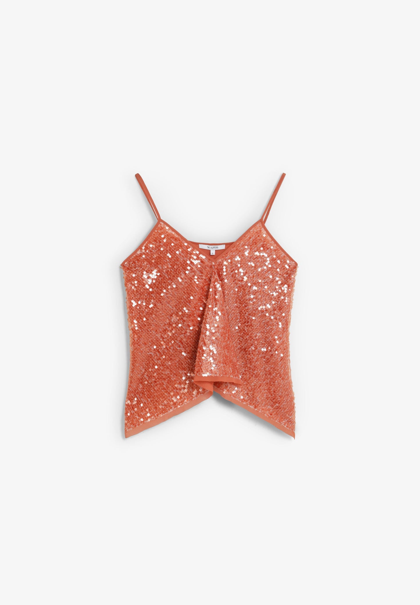SEQUINNED TOP WITH STRAPS