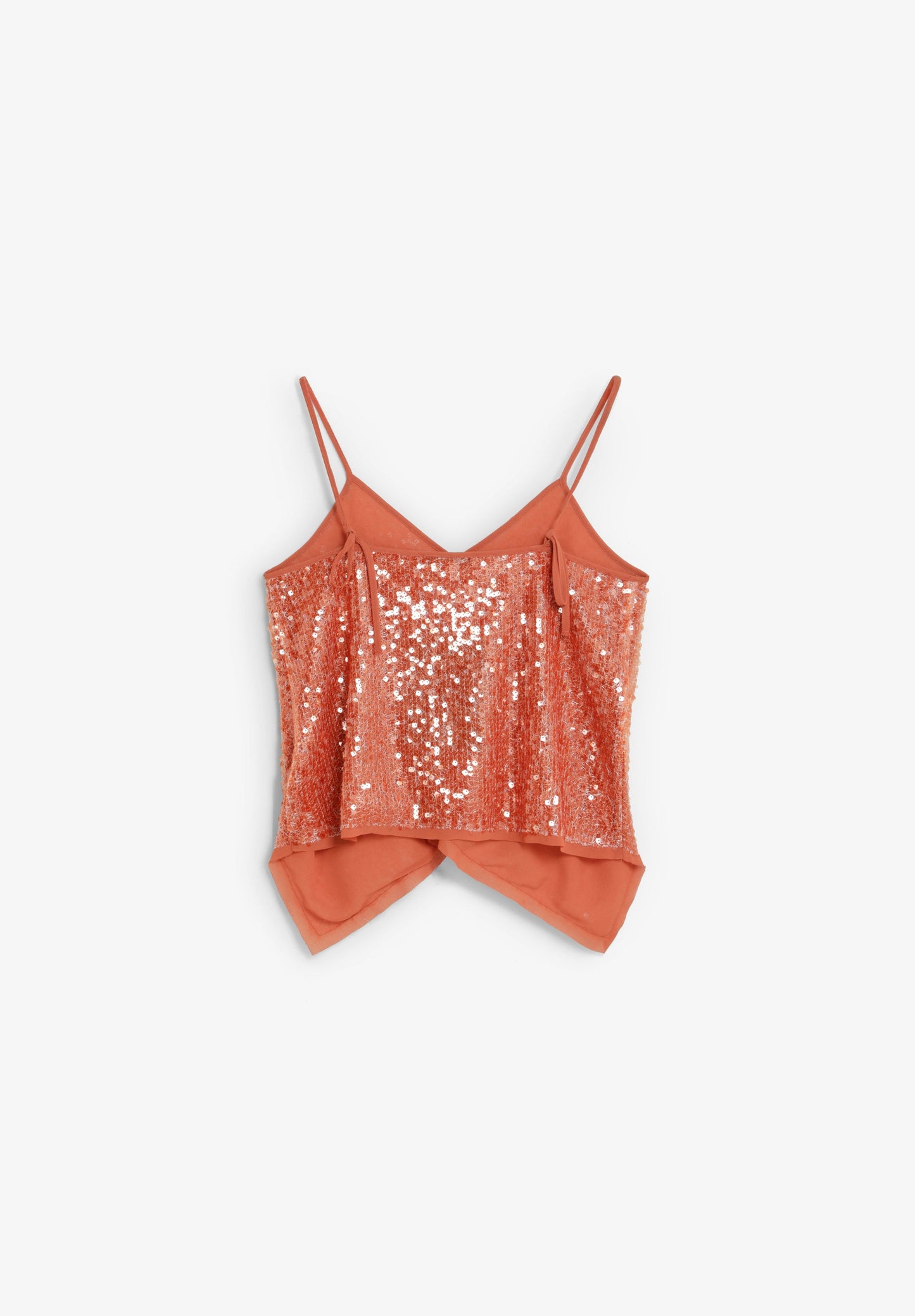 SEQUINNED TOP WITH STRAPS