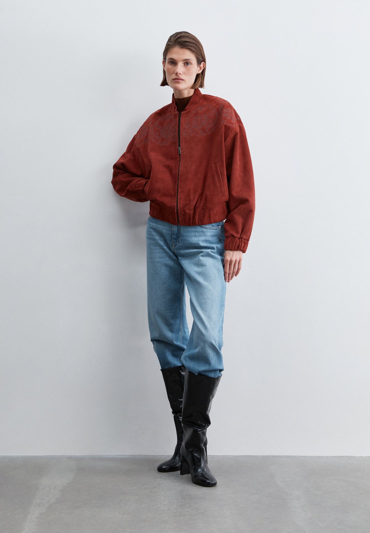 EMBROIDERED SUEDE JACKET