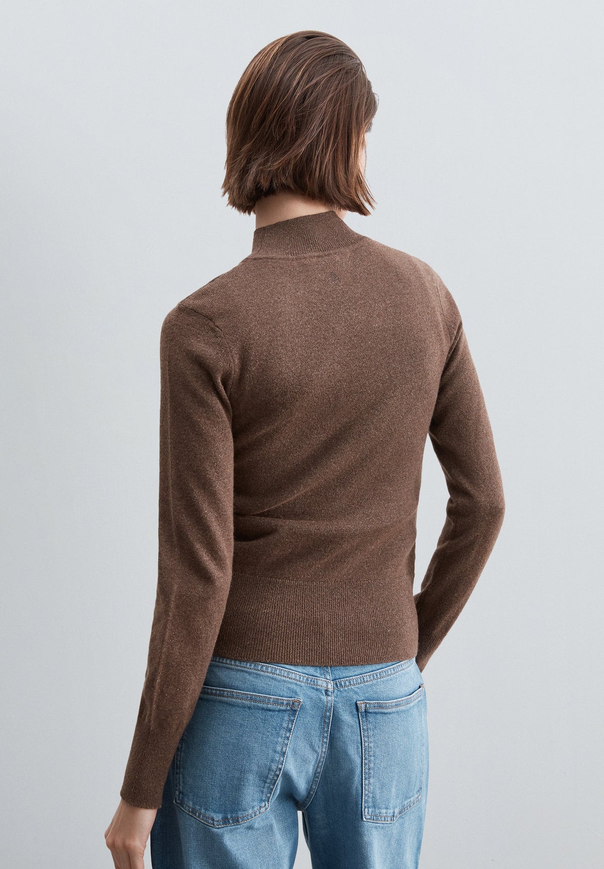LUREX SWEATER WITH PERKINS COLLAR