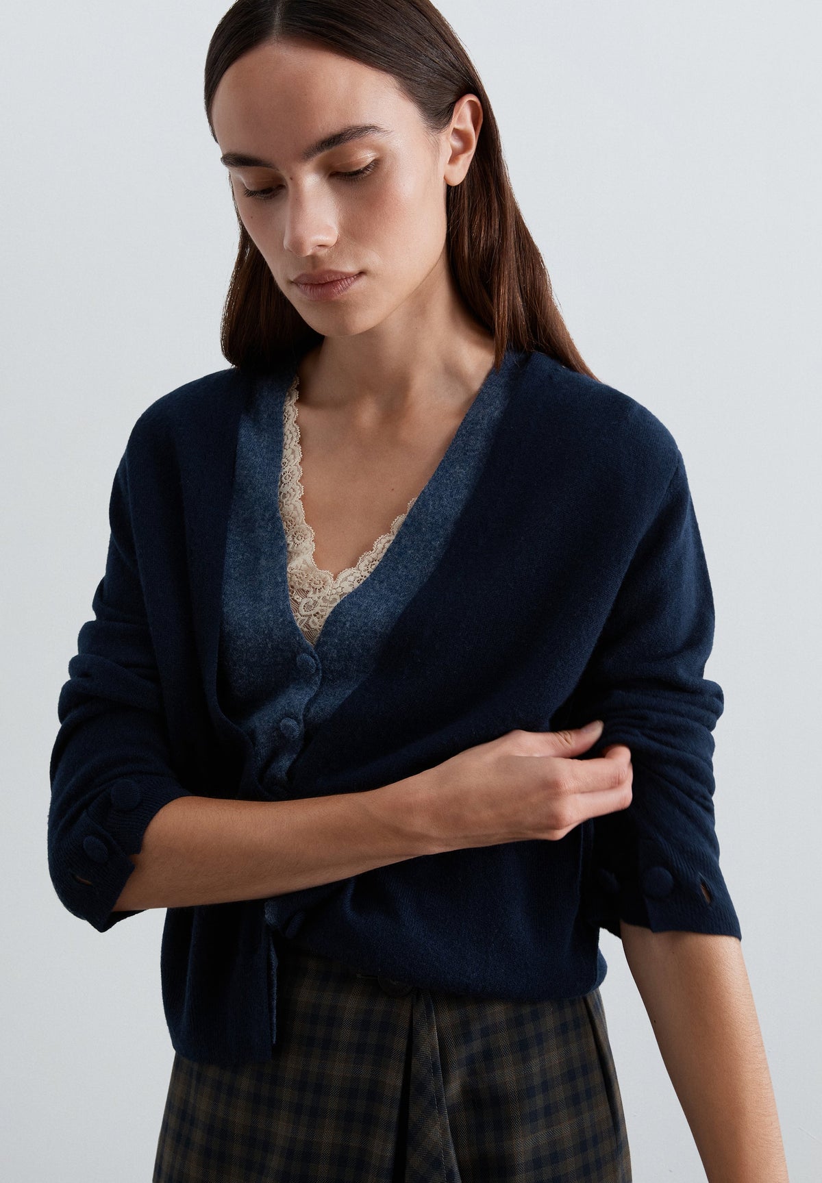 DOUBLE CARDIGAN WITH BUTTONS