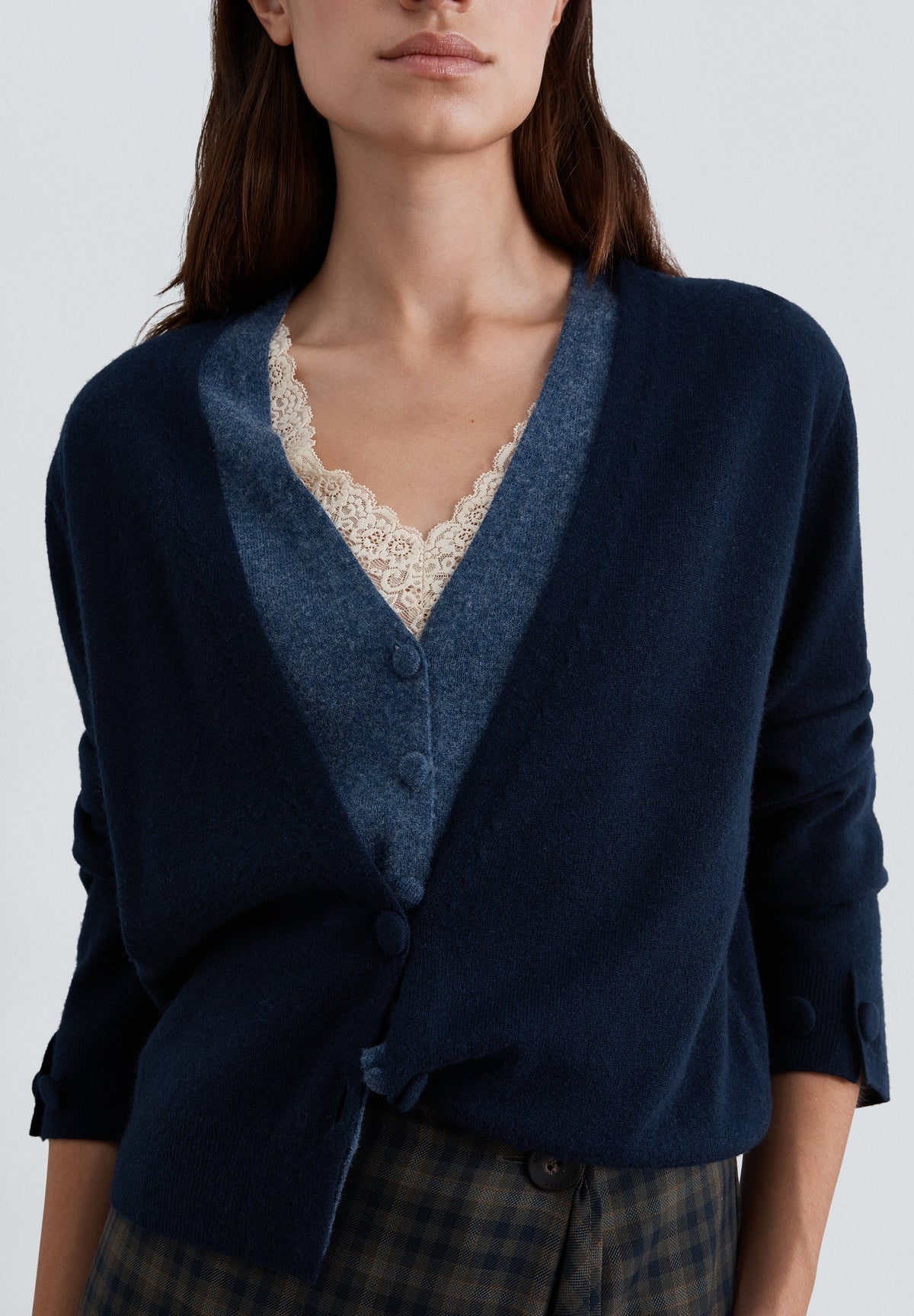 DOUBLE CARDIGAN WITH BUTTONS