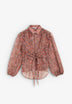FLORAL PRINT SHIRT WITH TIE DETAIL