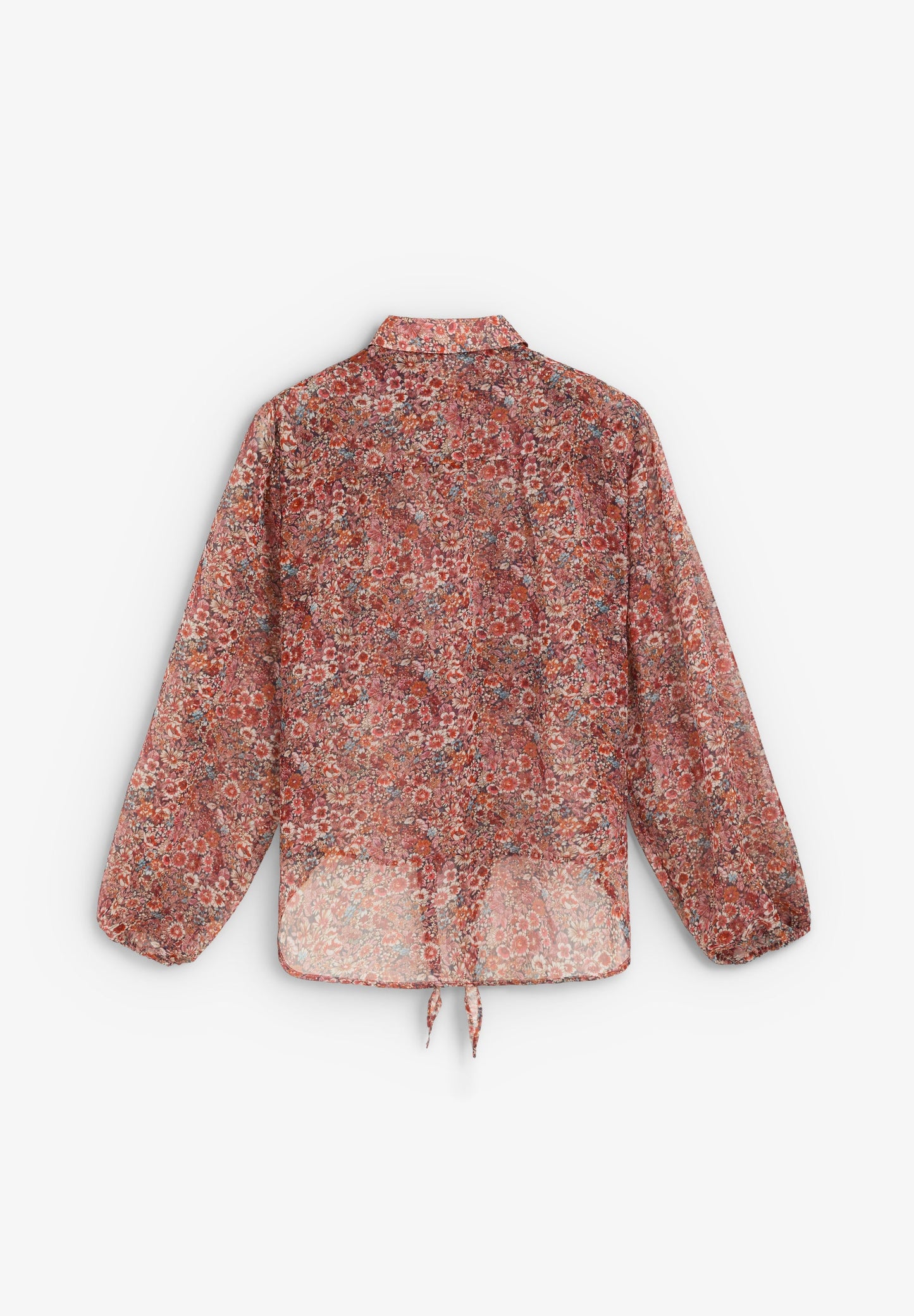 FLORAL PRINT SHIRT WITH TIE DETAIL