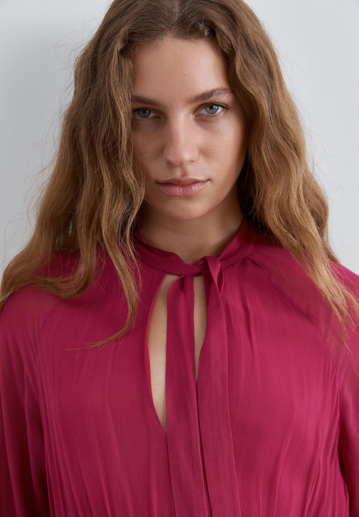 PLEATED BODICE DRESS