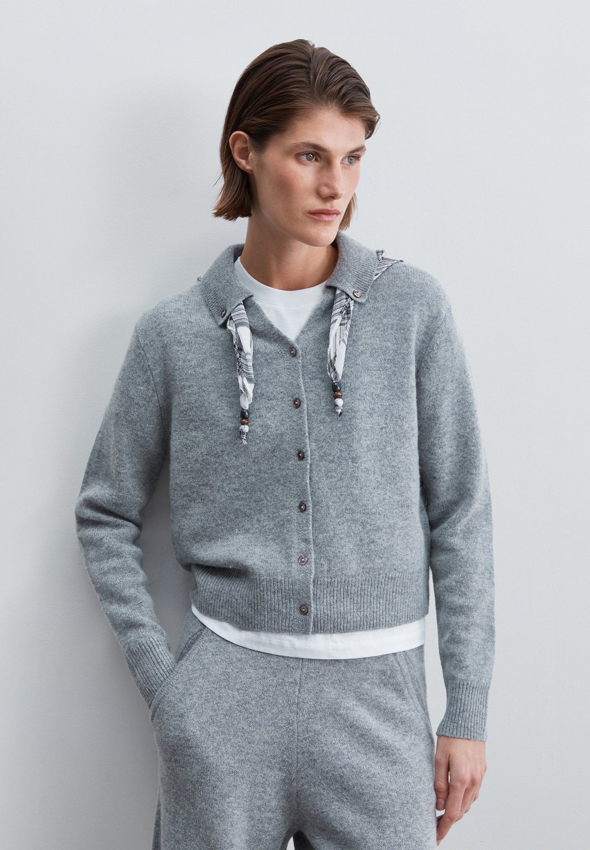 SCSCARF KNIT CARDIGAN