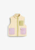 VEST WITH CONTRAST SHEARLING