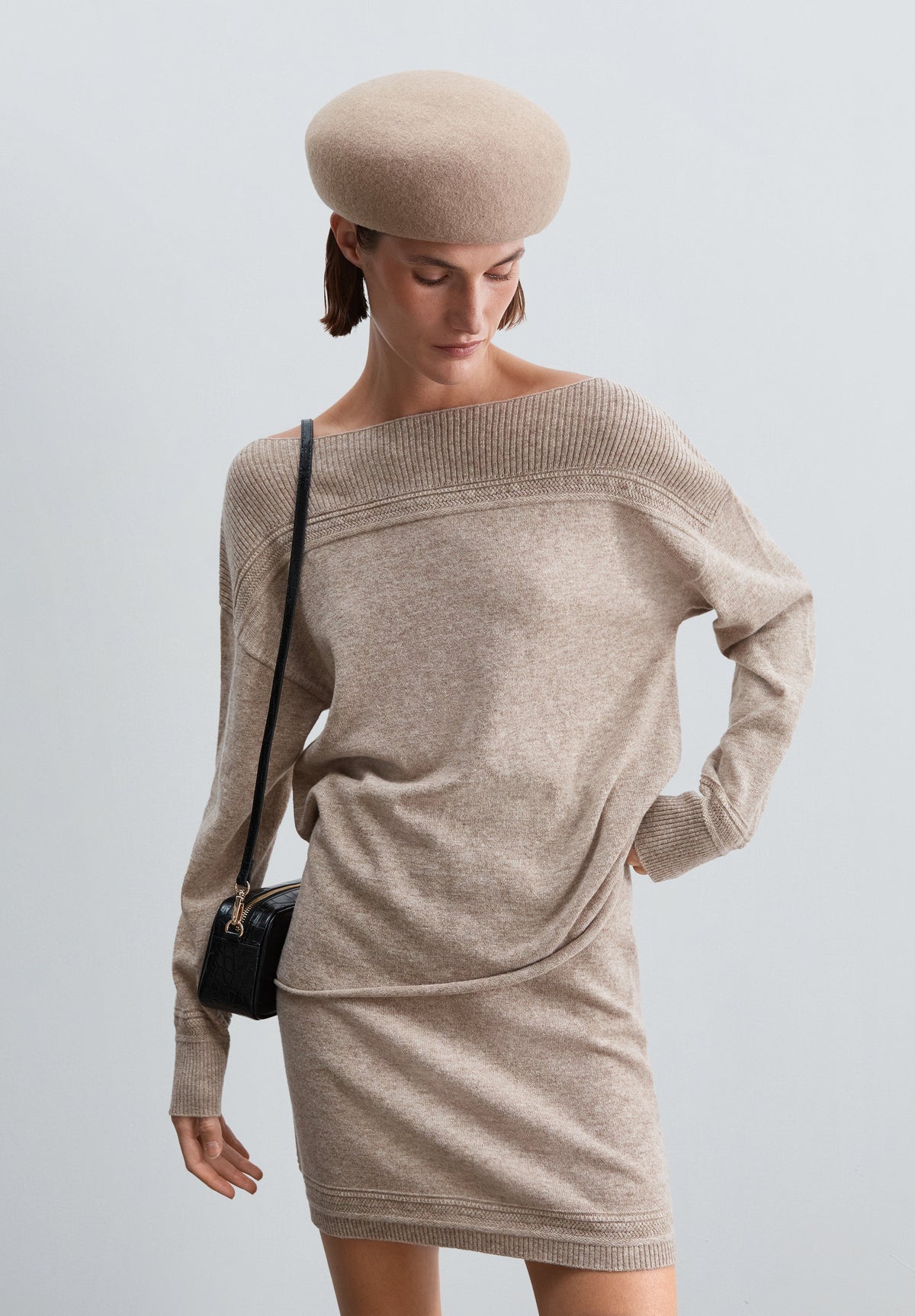 BOAT COLLAR WOOL SWEATER