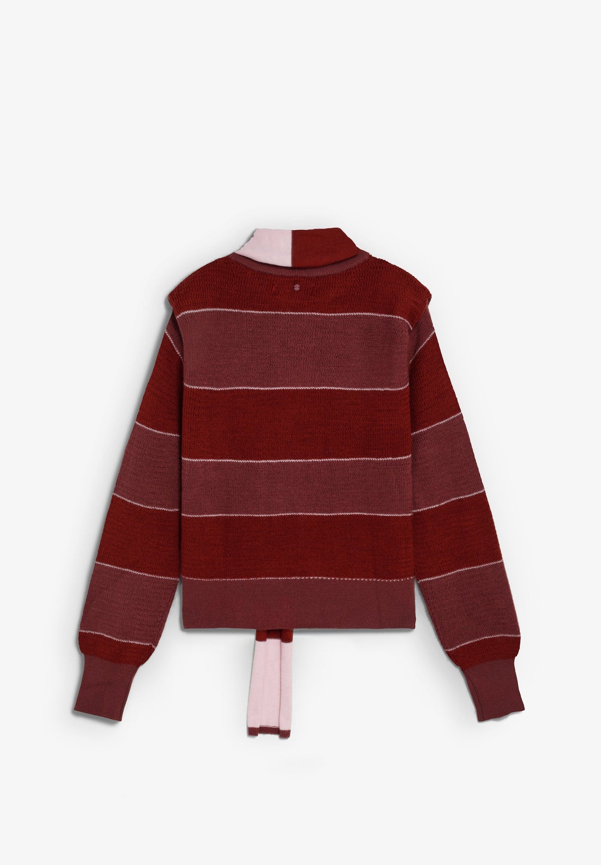 STRIPED SWEATER WITH SCARF
