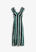DRAPED TIE-DYE PRINT DRESS
