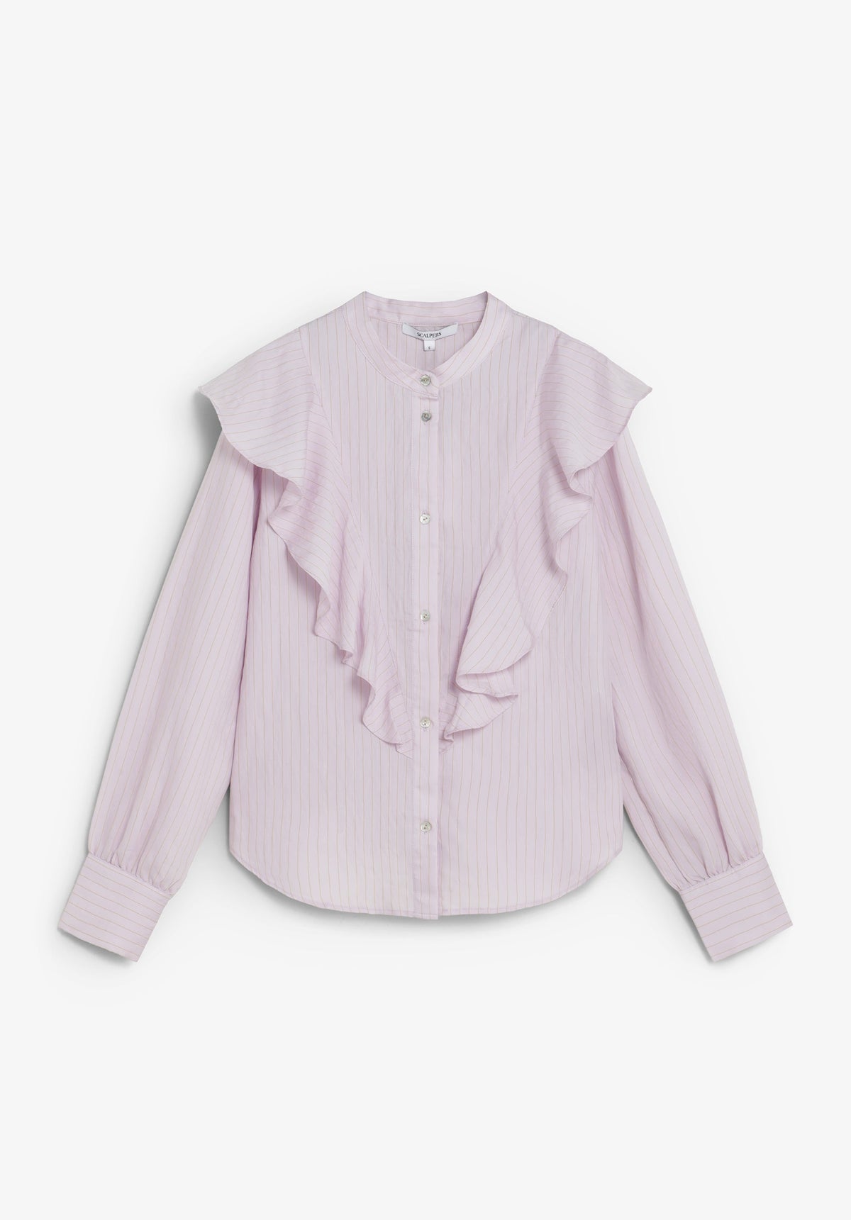STRIPED SHIRT WITH RUFFLES