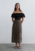 GINGHAM SKIRT WITH SEQUINS