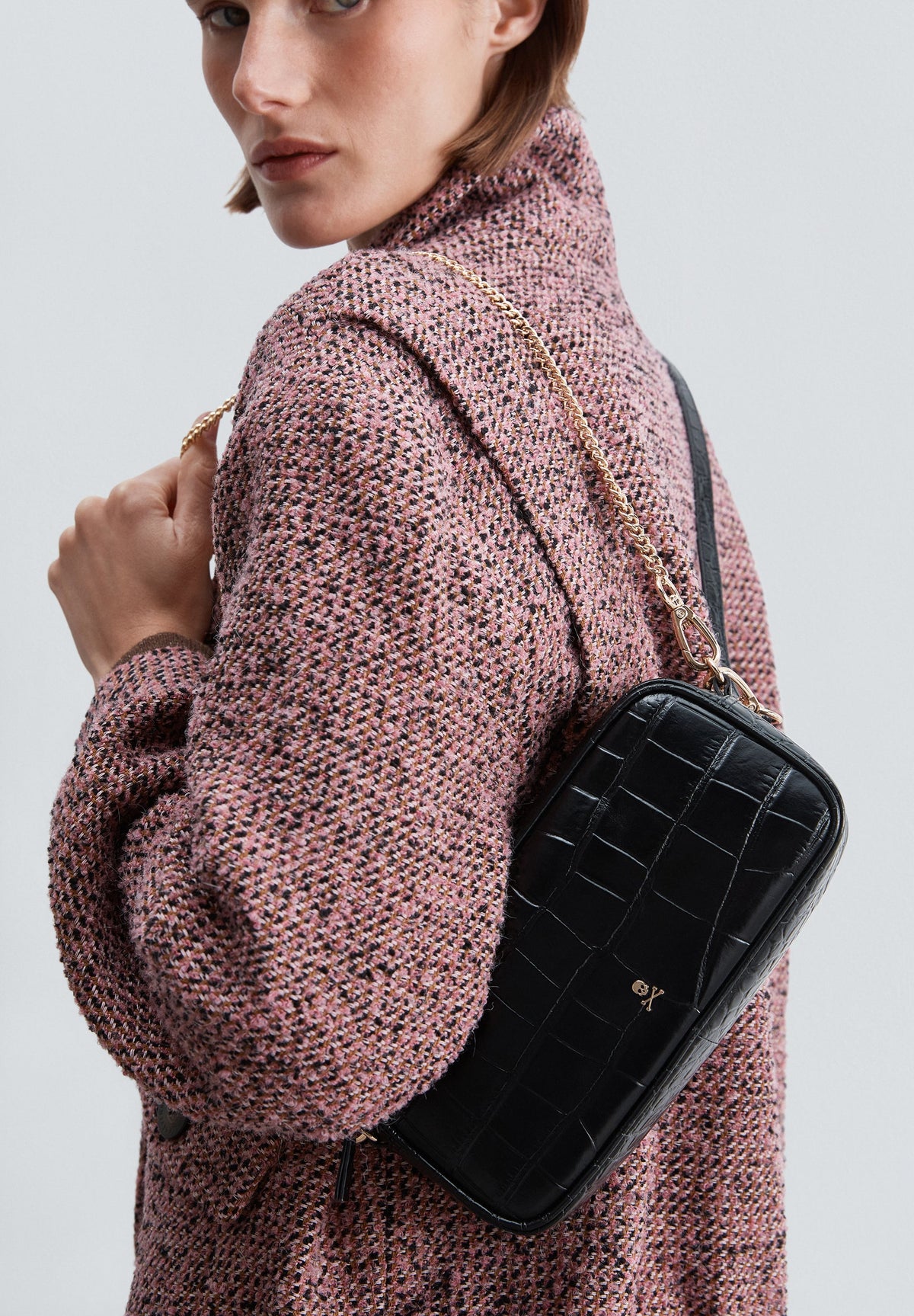 BAGUETTE LEATHER BAG