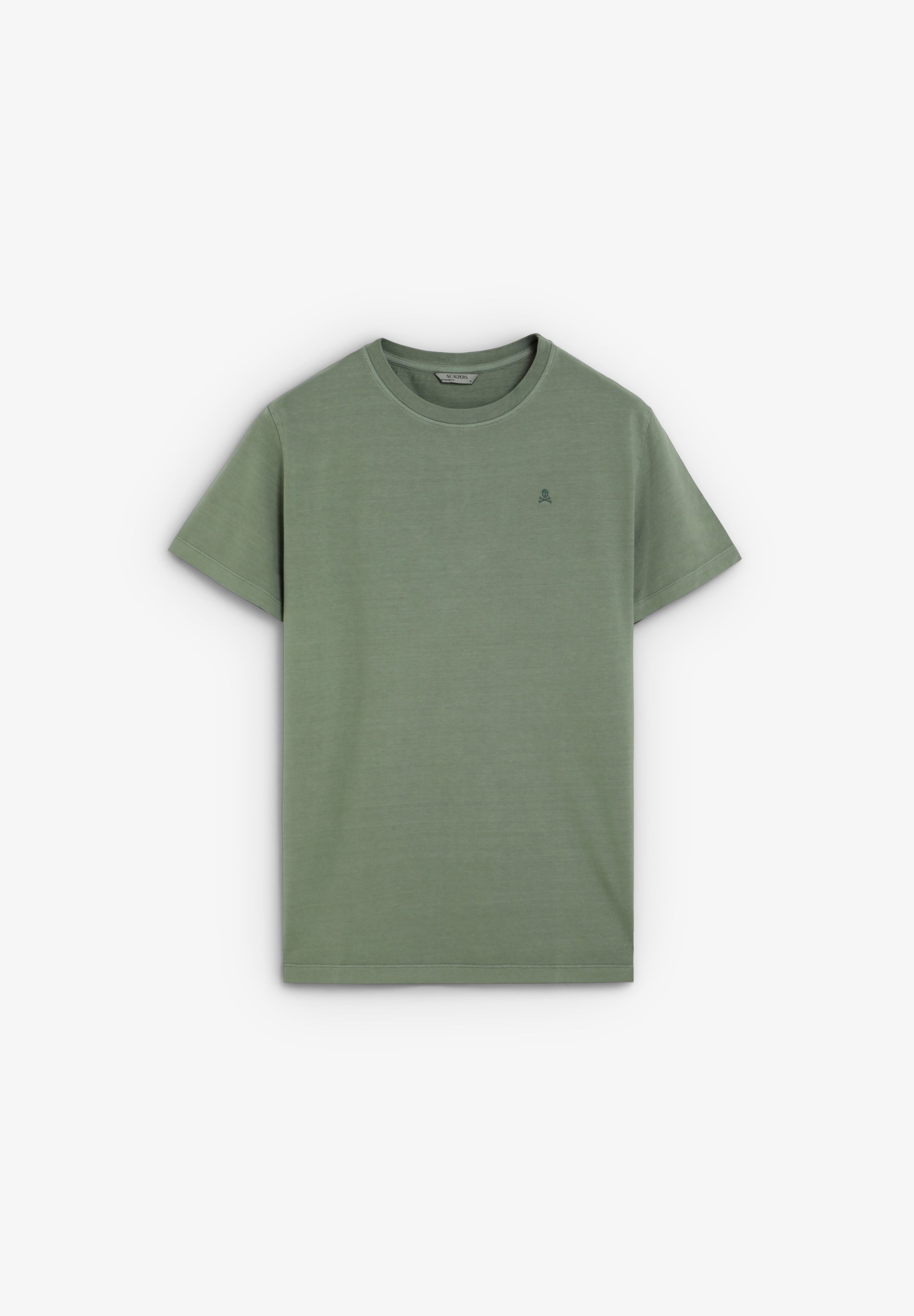 T-SHIRT WITH TONAL EMBROIDERED SKULL