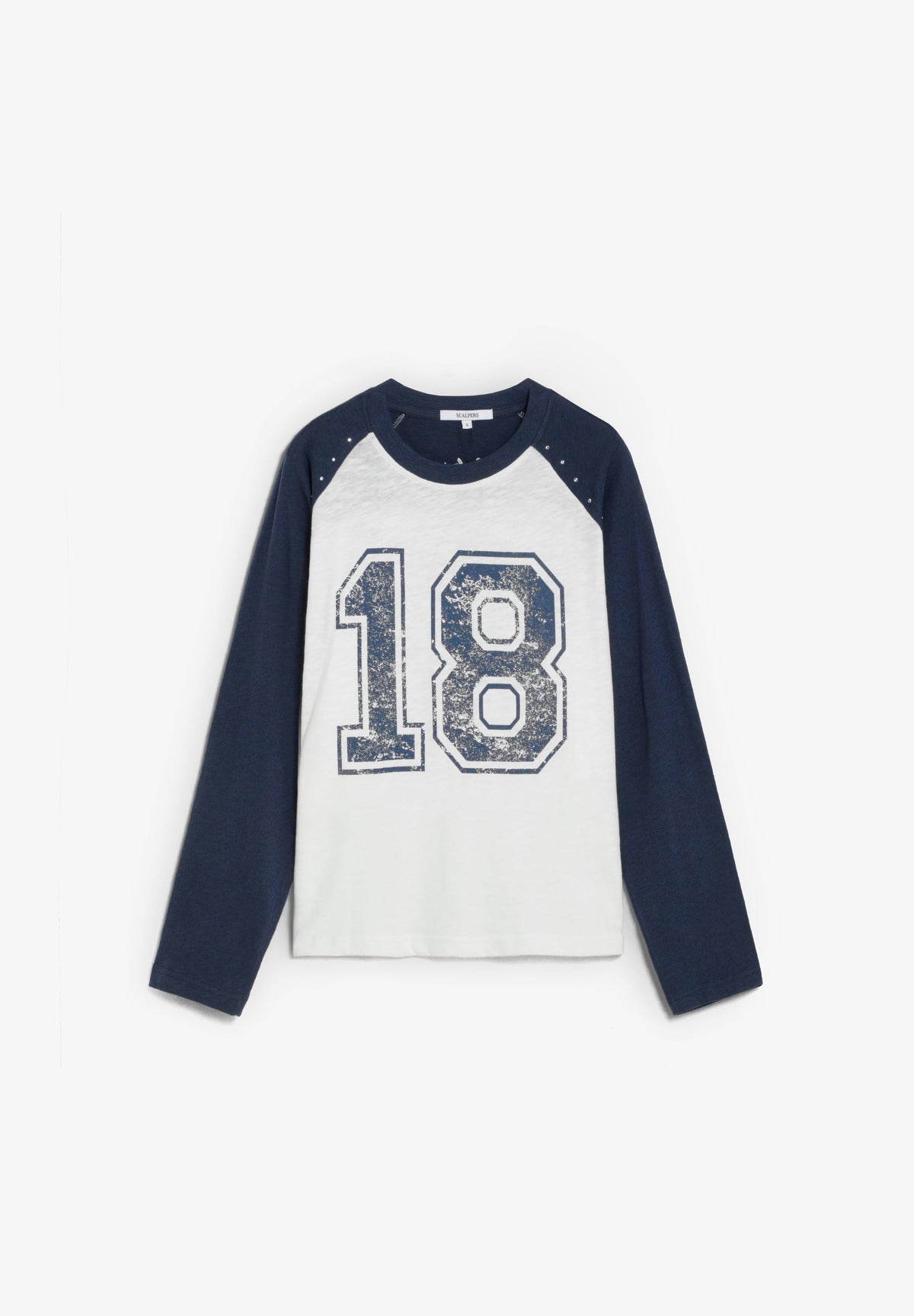 PRINTED T-SHIRT WITH CONTRAST SLEEVES
