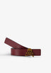 REVERSIBLE LEATHER BELT WITH SKULL