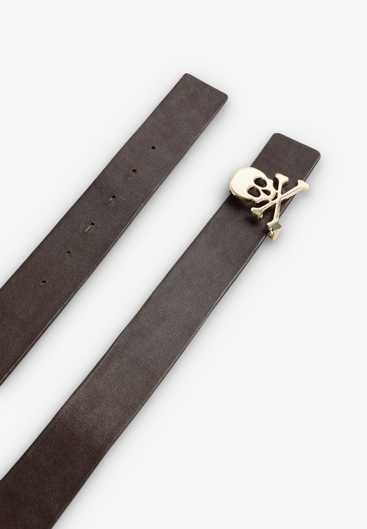 REVERSIBLE LEATHER BELT WITH SKULL