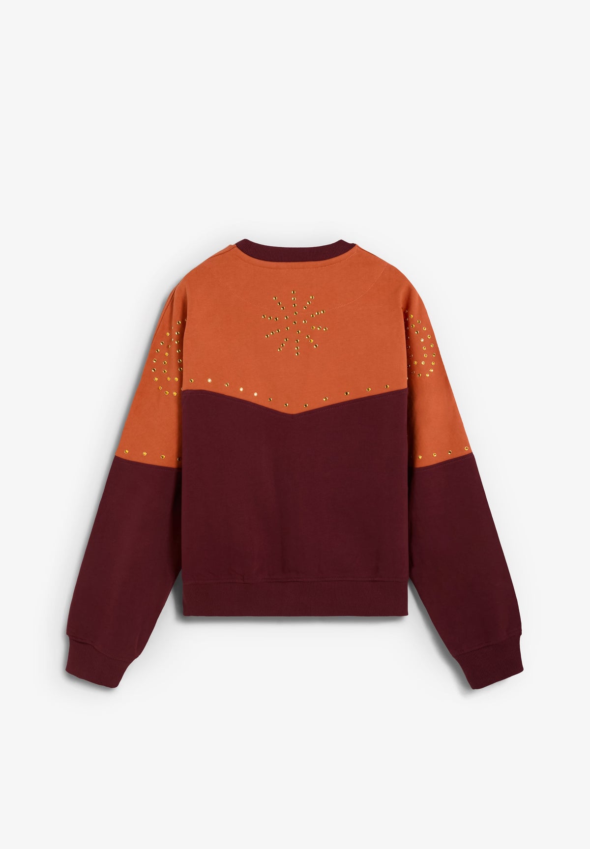 TWO-TONE SWEATSHIRT WITH STUDS