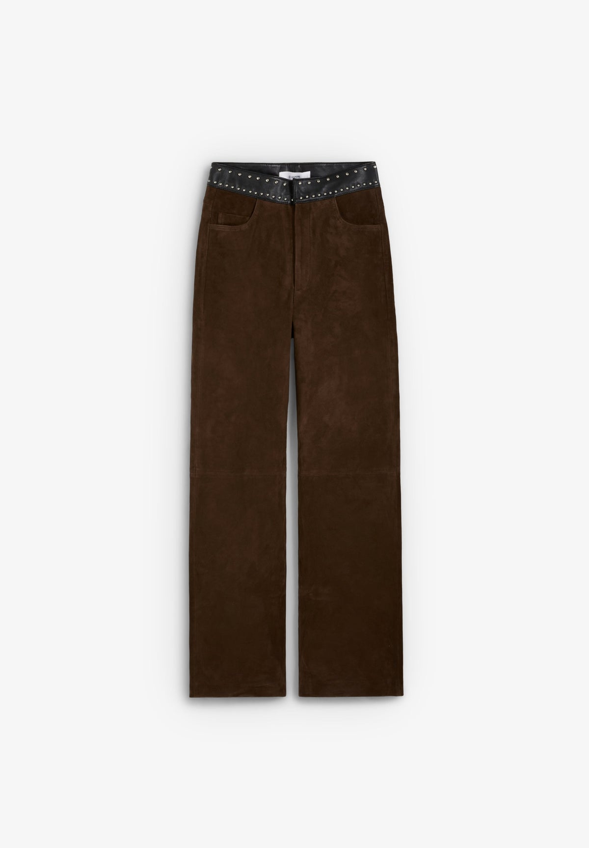 STUDDED LEATHER TROUSERS