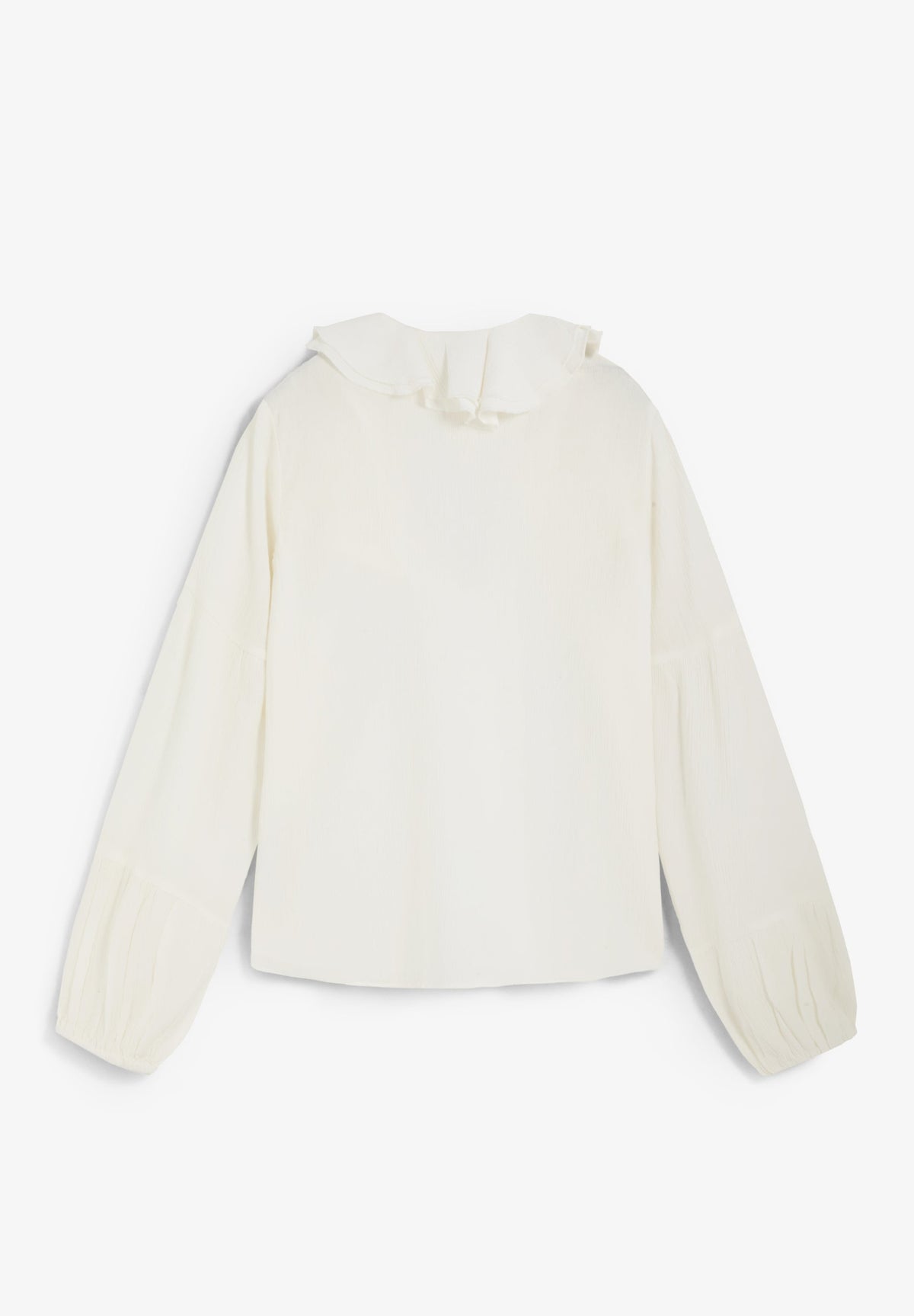 PLEATED RUFFLE SHIRT