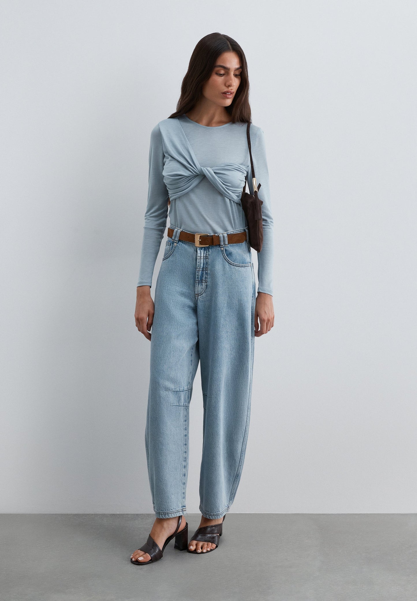 LYOCELL T-SHIRT WITH KNOT