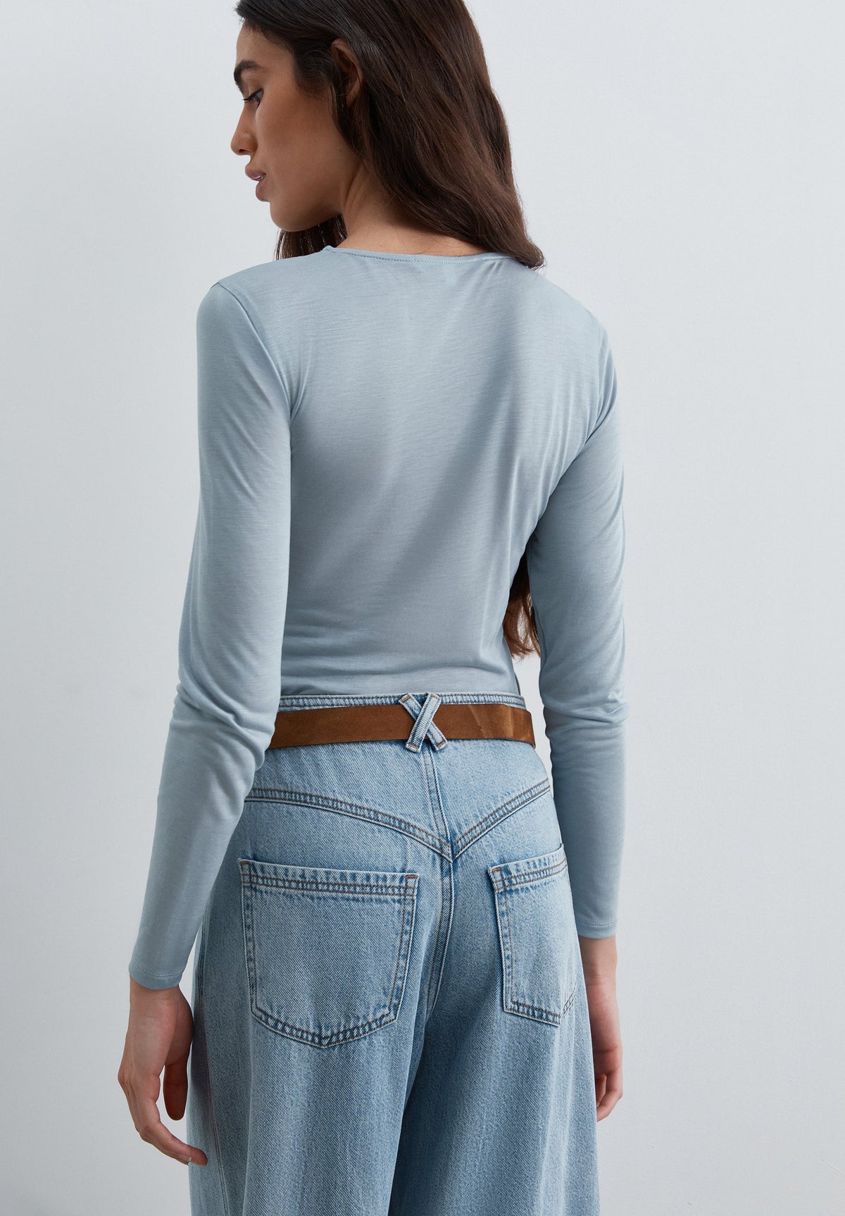 LYOCELL T-SHIRT WITH KNOT