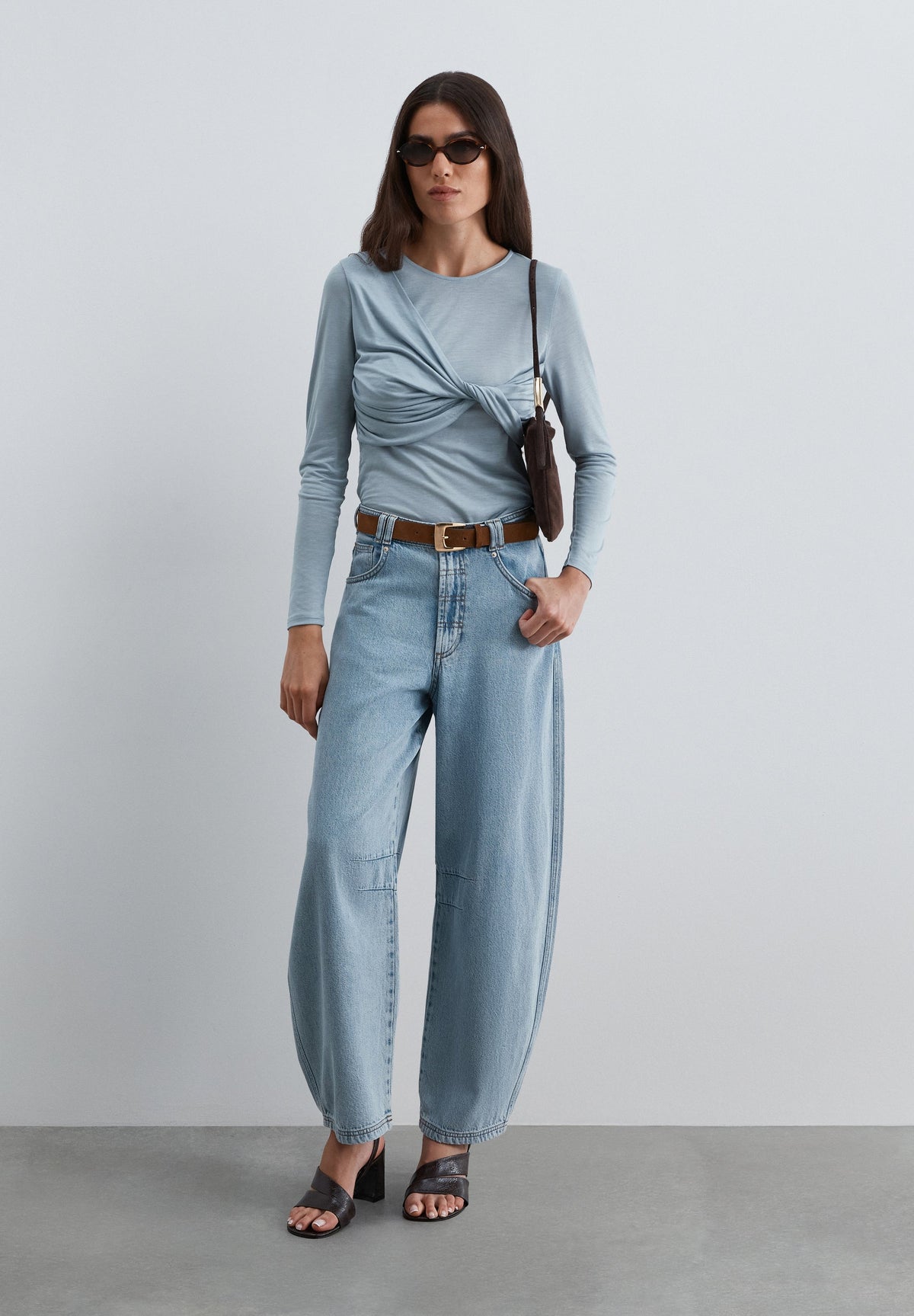 LYOCELL T-SHIRT WITH KNOT
