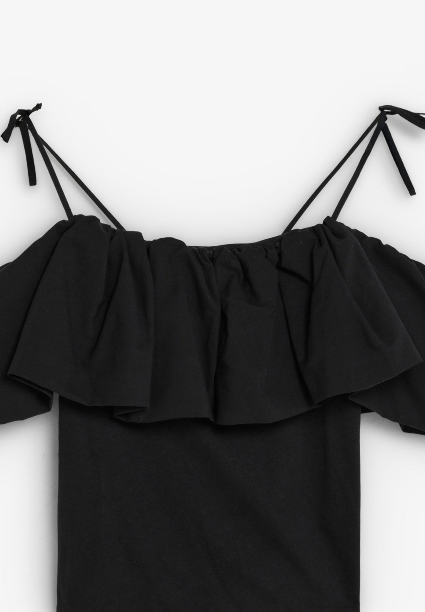 SCOFF SHOULDER POPLIN TEE