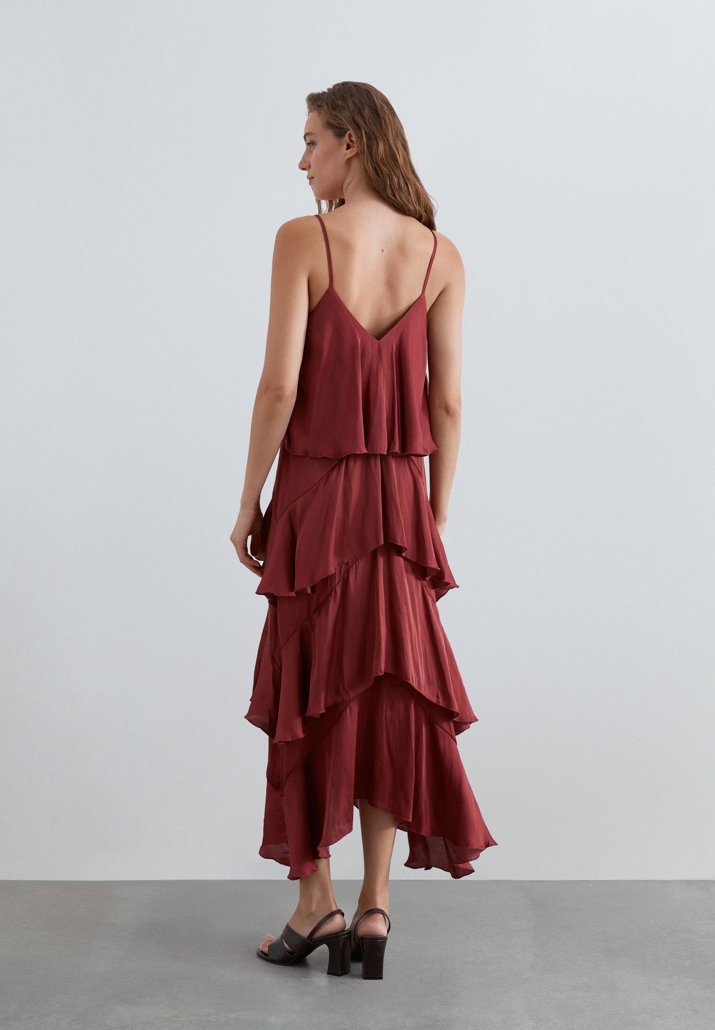 CAMISOLE DRESS WITH RUFFLES