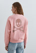SWEATSHIRT WITH GLITTER BACK PRINT