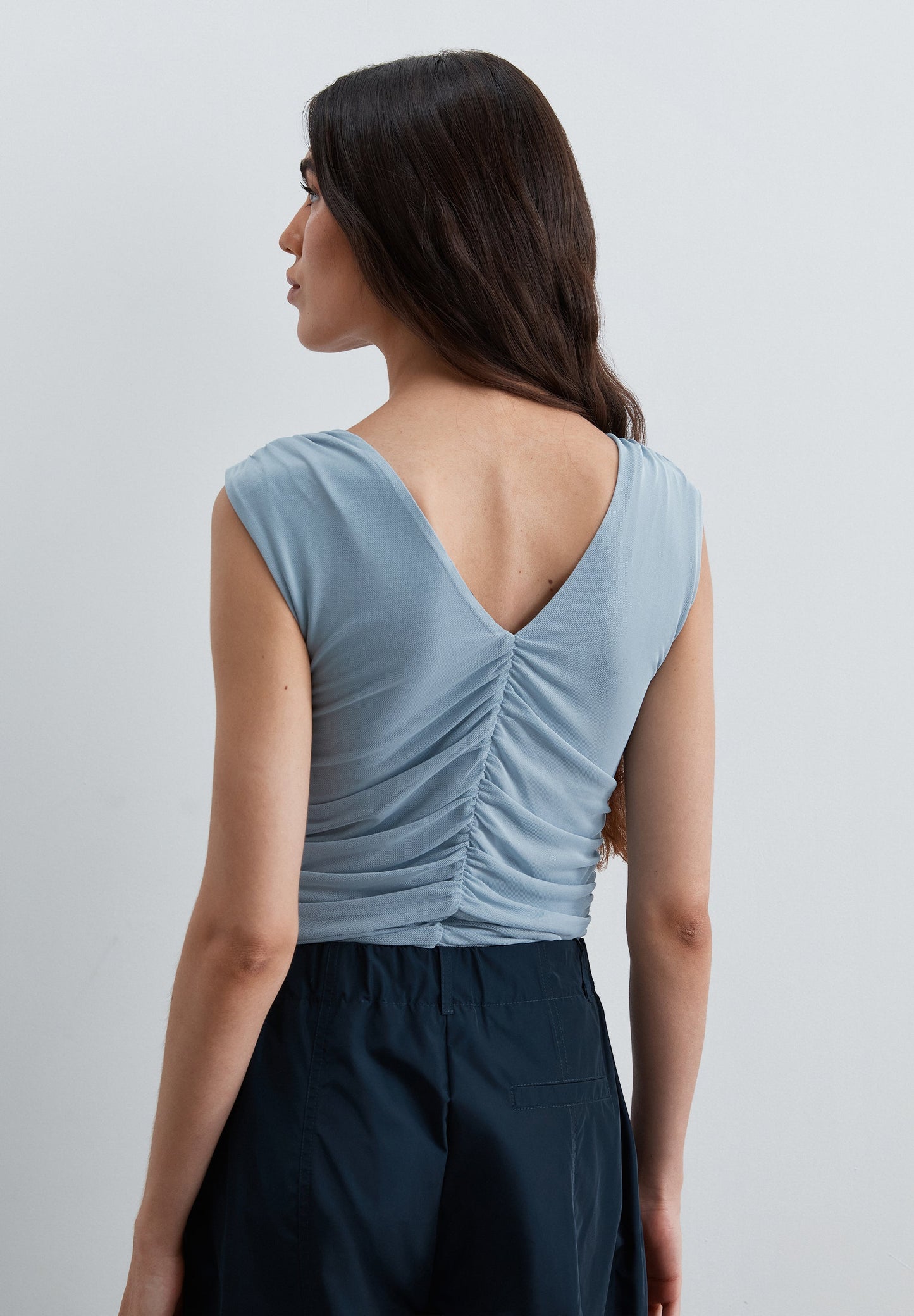 T-SHIRT WITH GATHERED FRONT