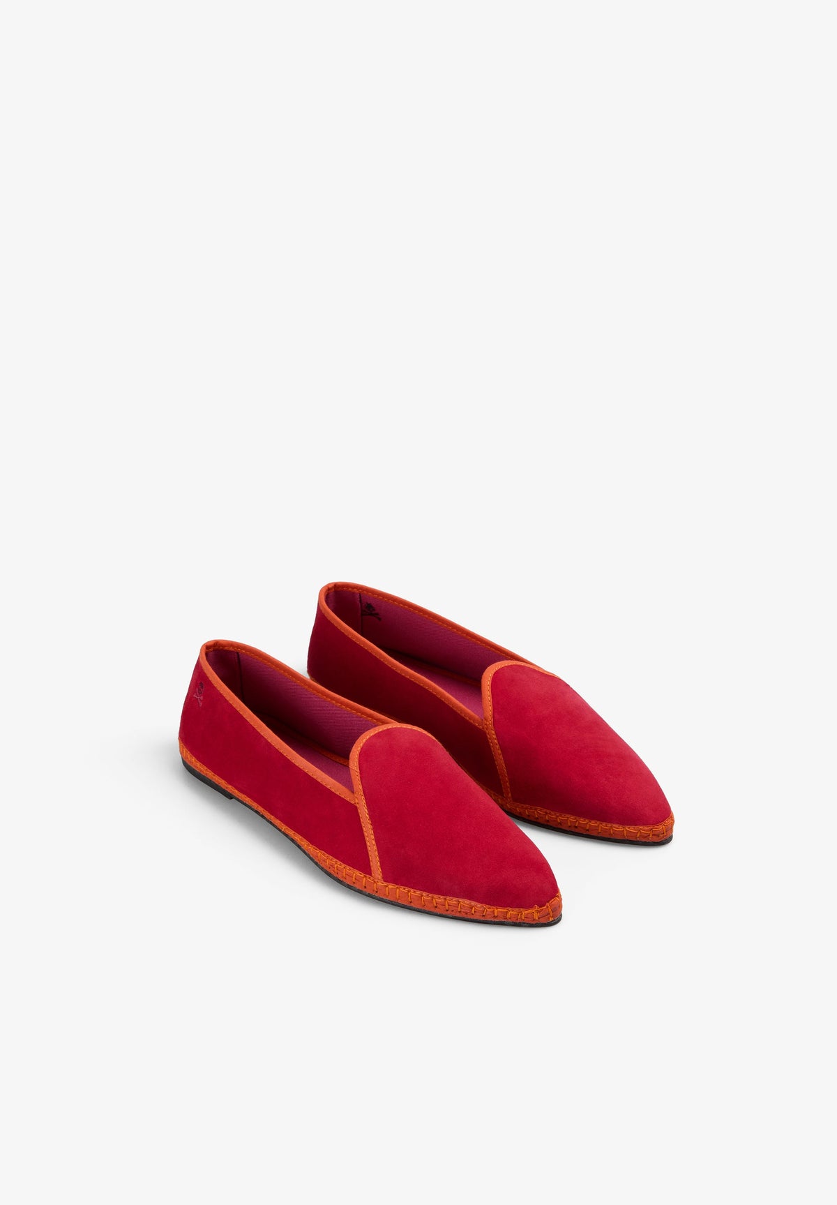 CONTRAST VELVET BALLET FLATS