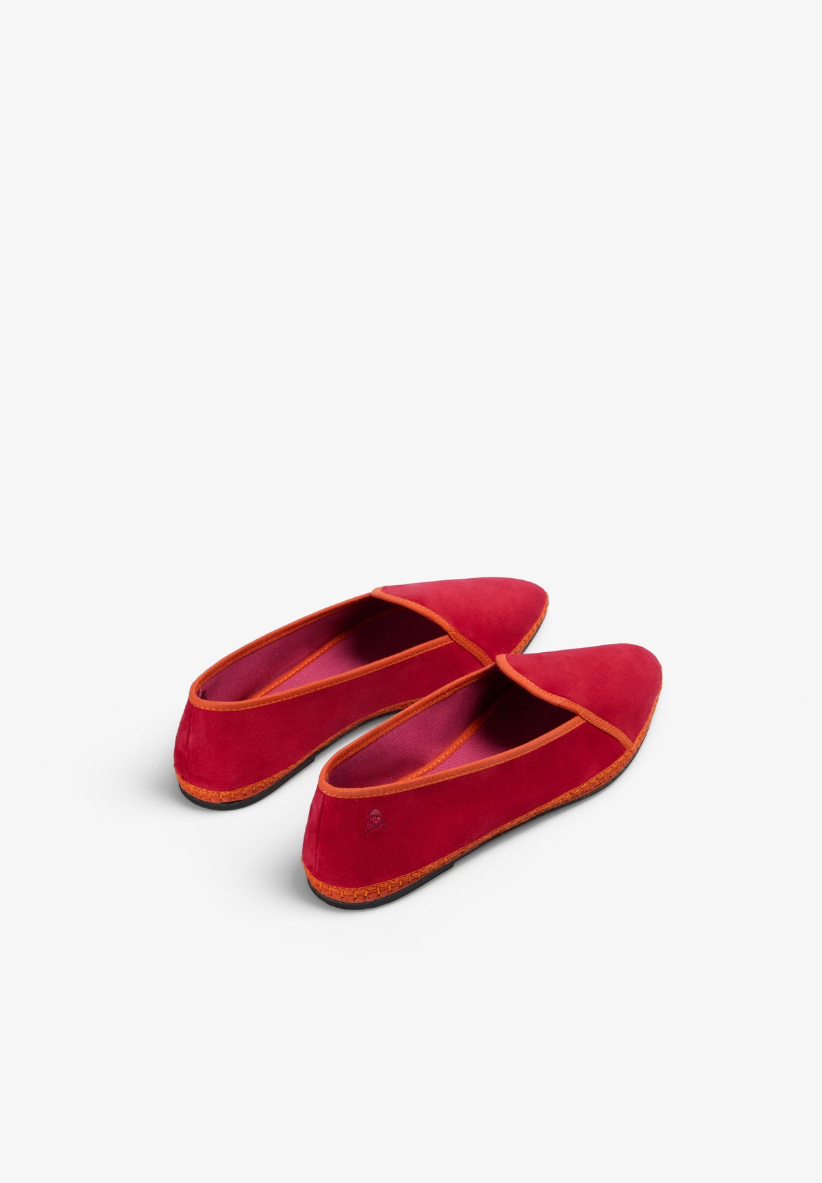 CONTRAST VELVET BALLET FLATS