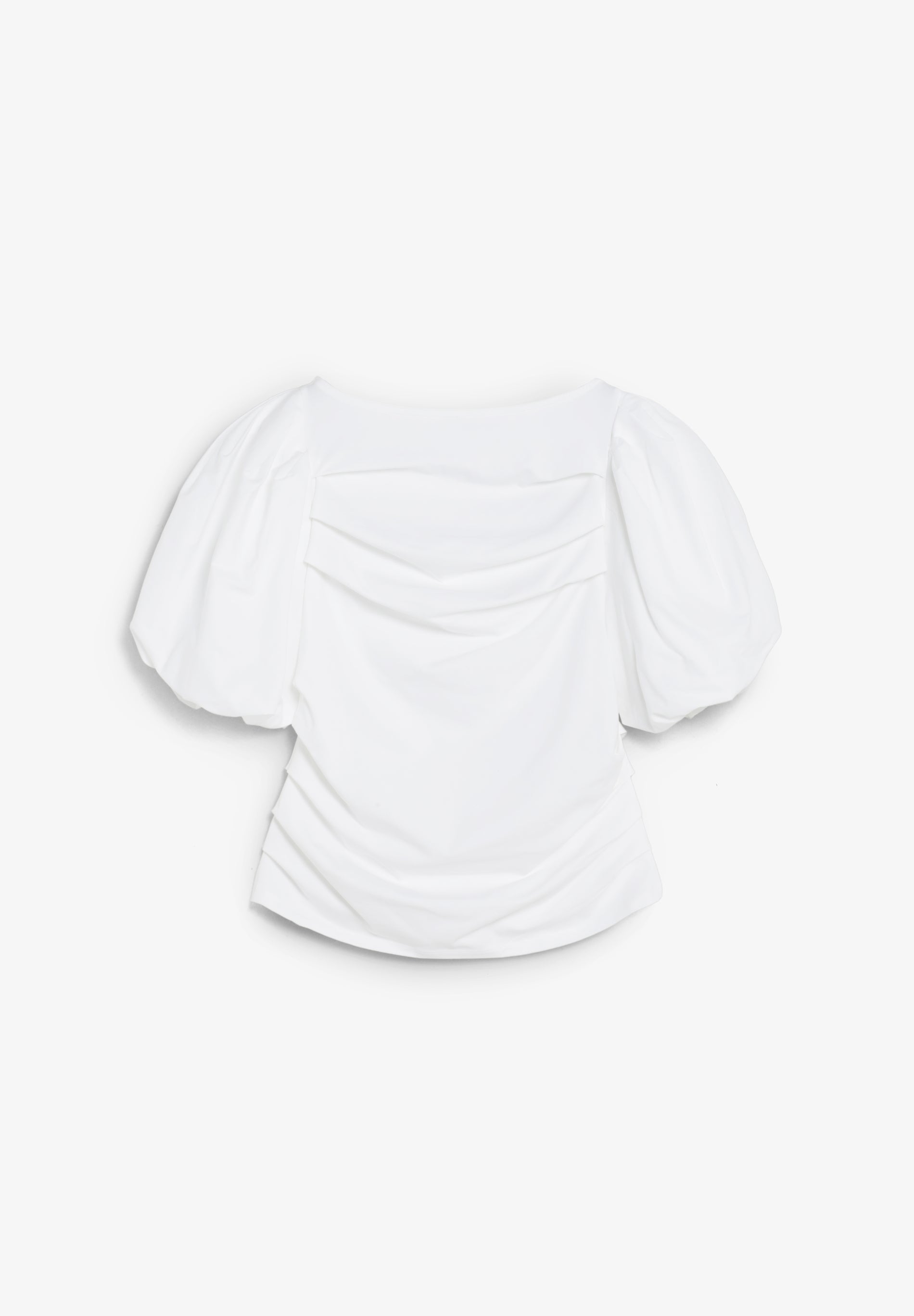 GATHERED TOP WITH PUFF SLEEVES
