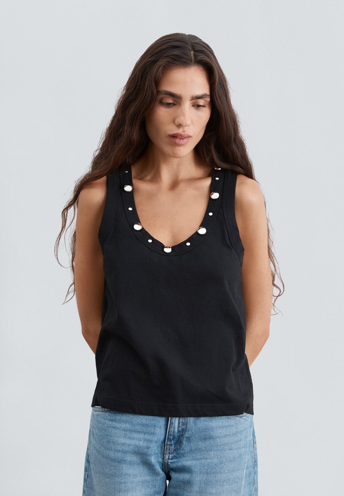 STRAPPY TOP WITH STUDS