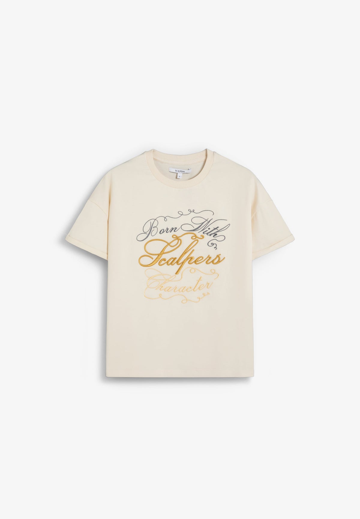 SCHEAVY SOLID EMB TEE