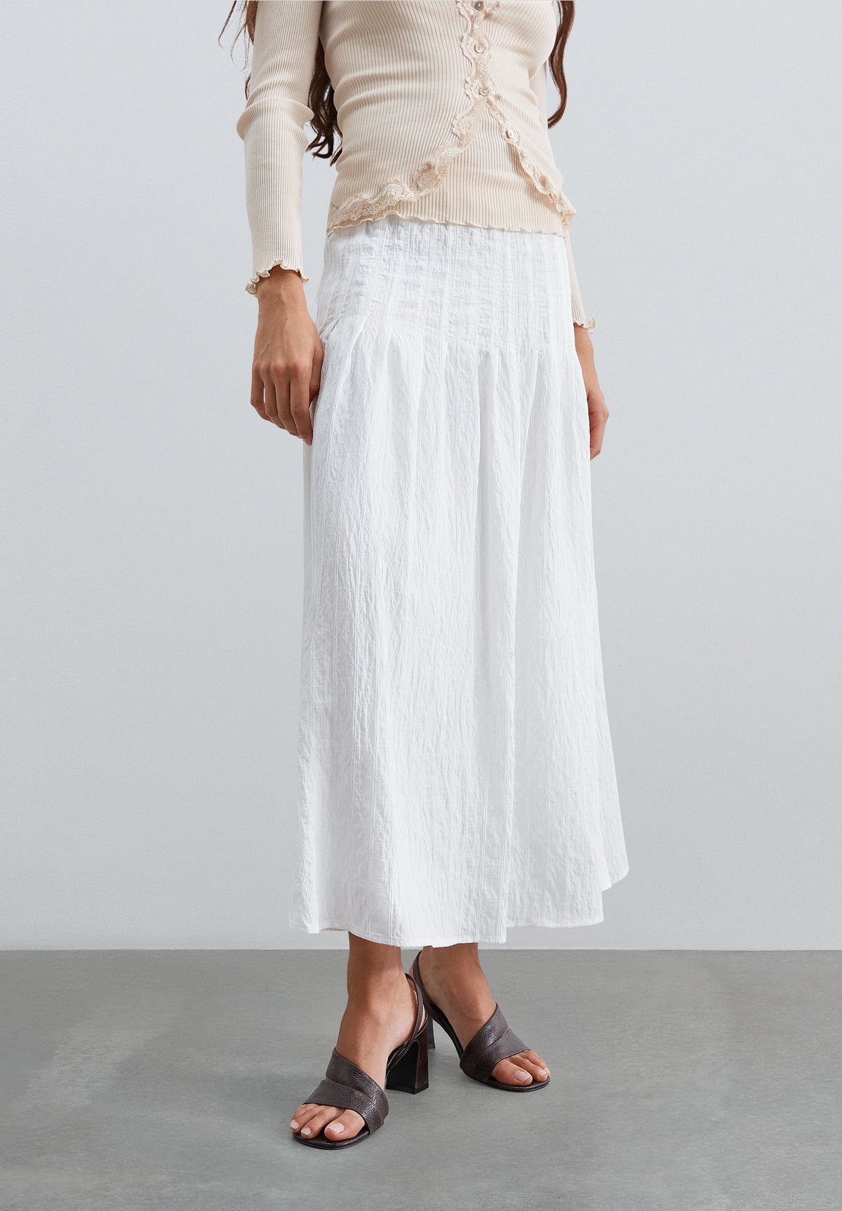FLOWING STRIPED SKIRT
