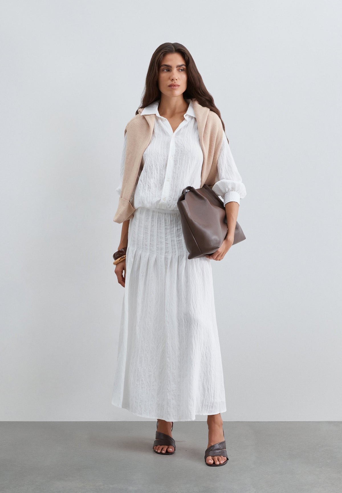 FLOWING STRIPED SKIRT