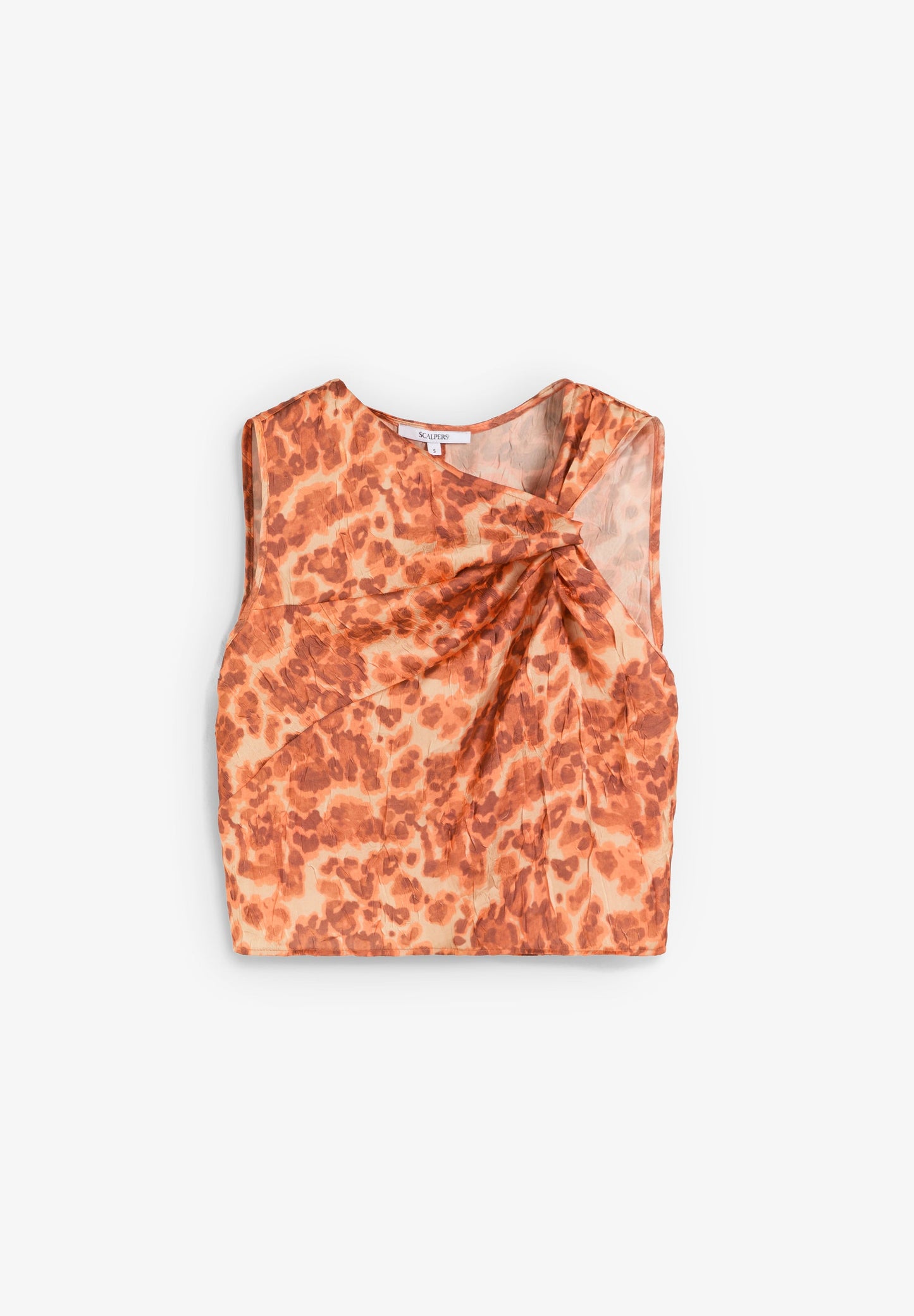 ANIMAL PRINT DRAPED TOP