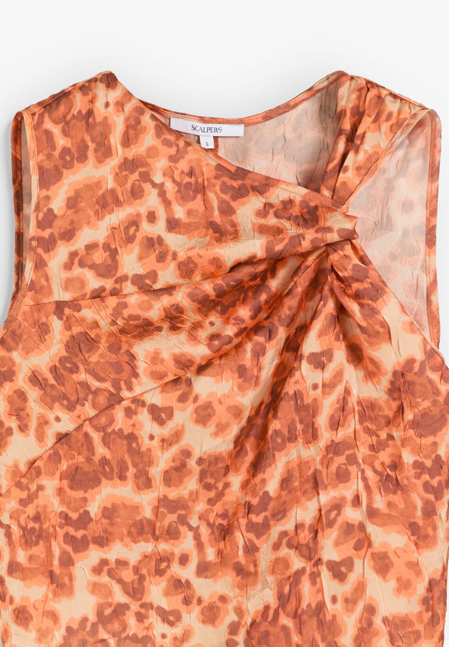 ANIMAL PRINT DRAPED TOP