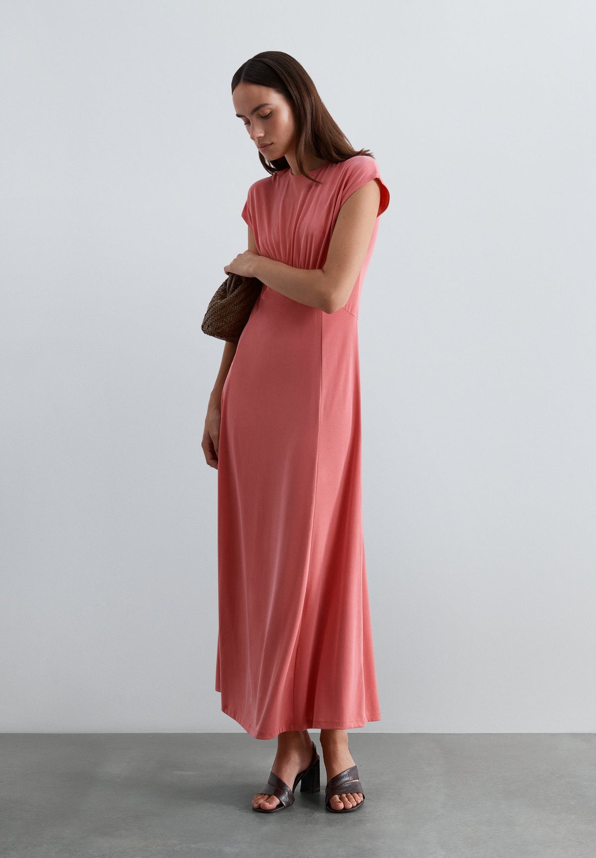CUPRO MIDI DRESS