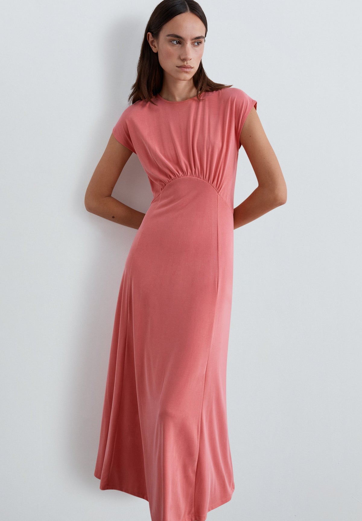CUPRO MIDI DRESS