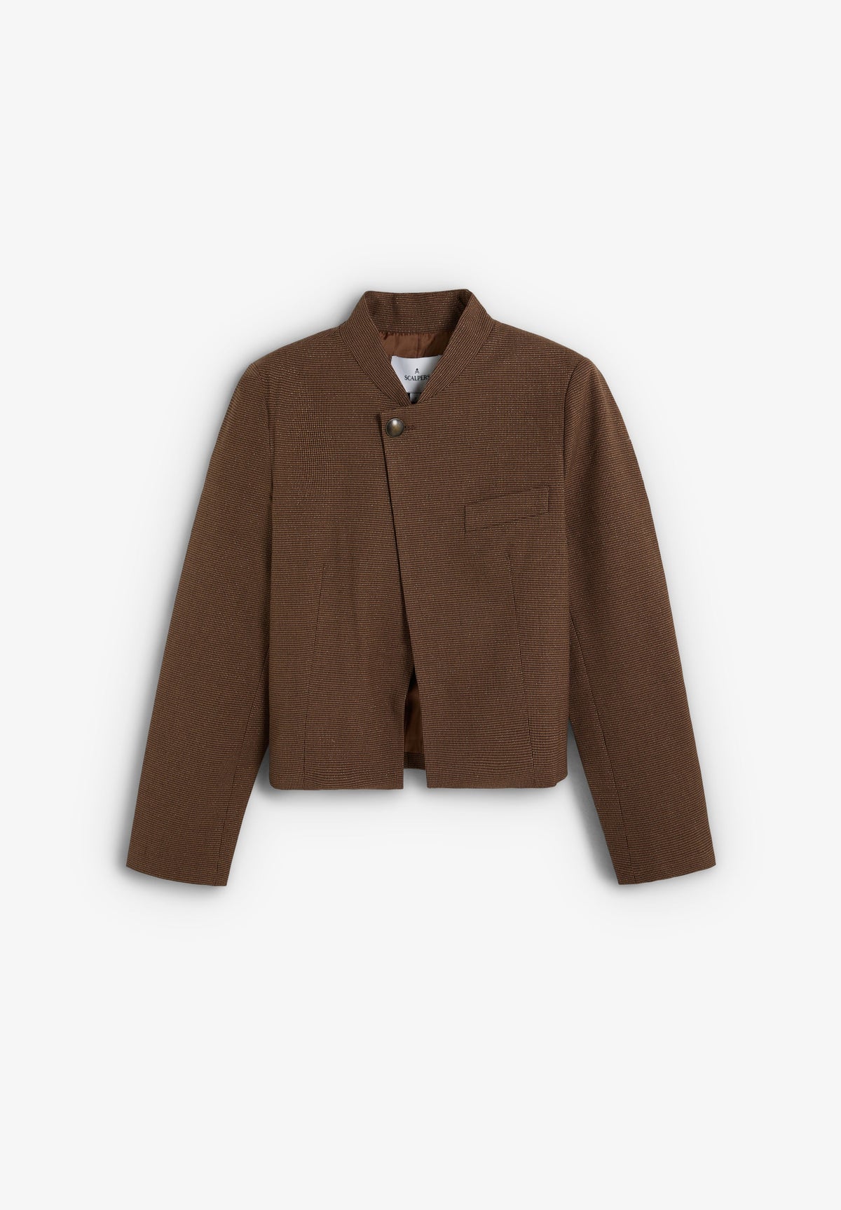DOUBLE-BREASTED CHECK BLAZER