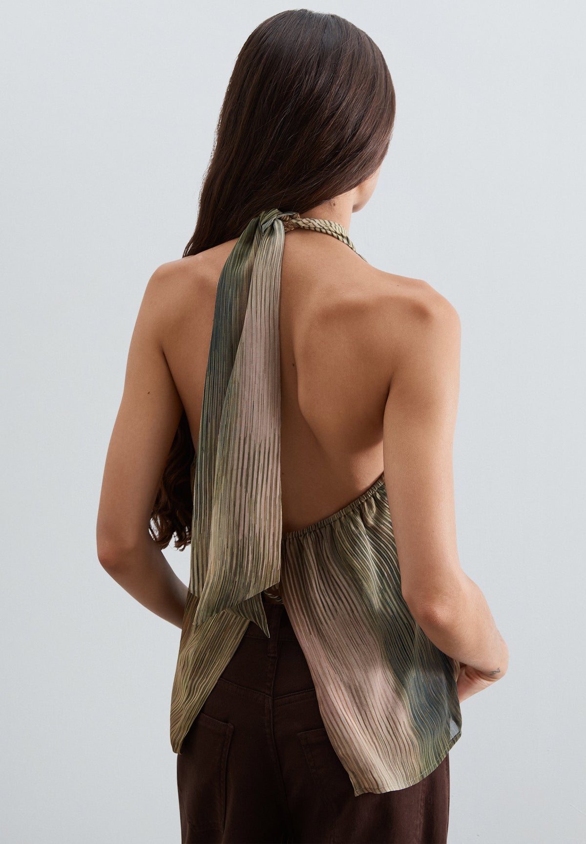 MULTICOLOURED PLEATED TOP