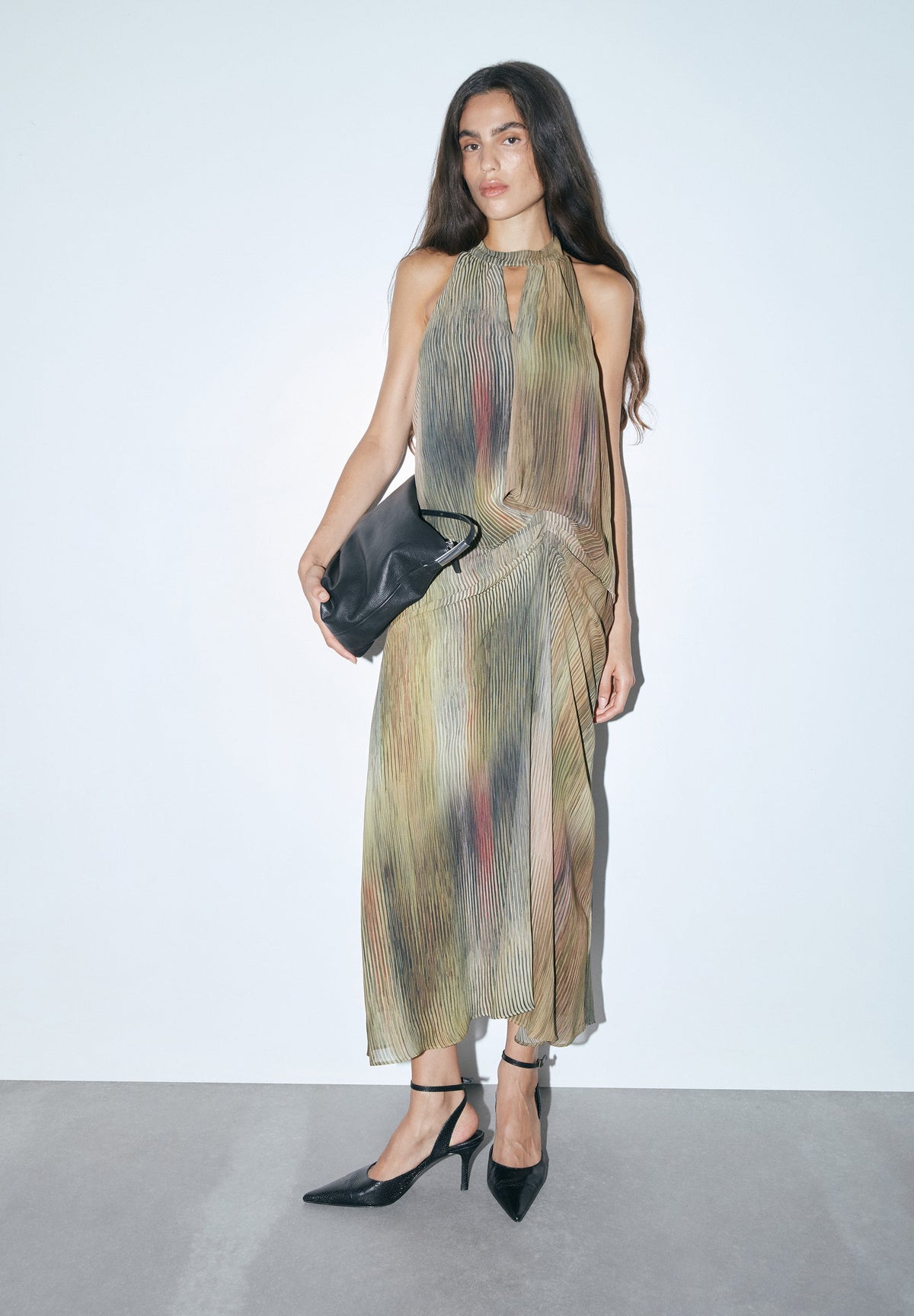 MULTICOLOURED PLEATED TOP