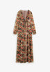 SCRF FLUTTER SLEEVE DRESS