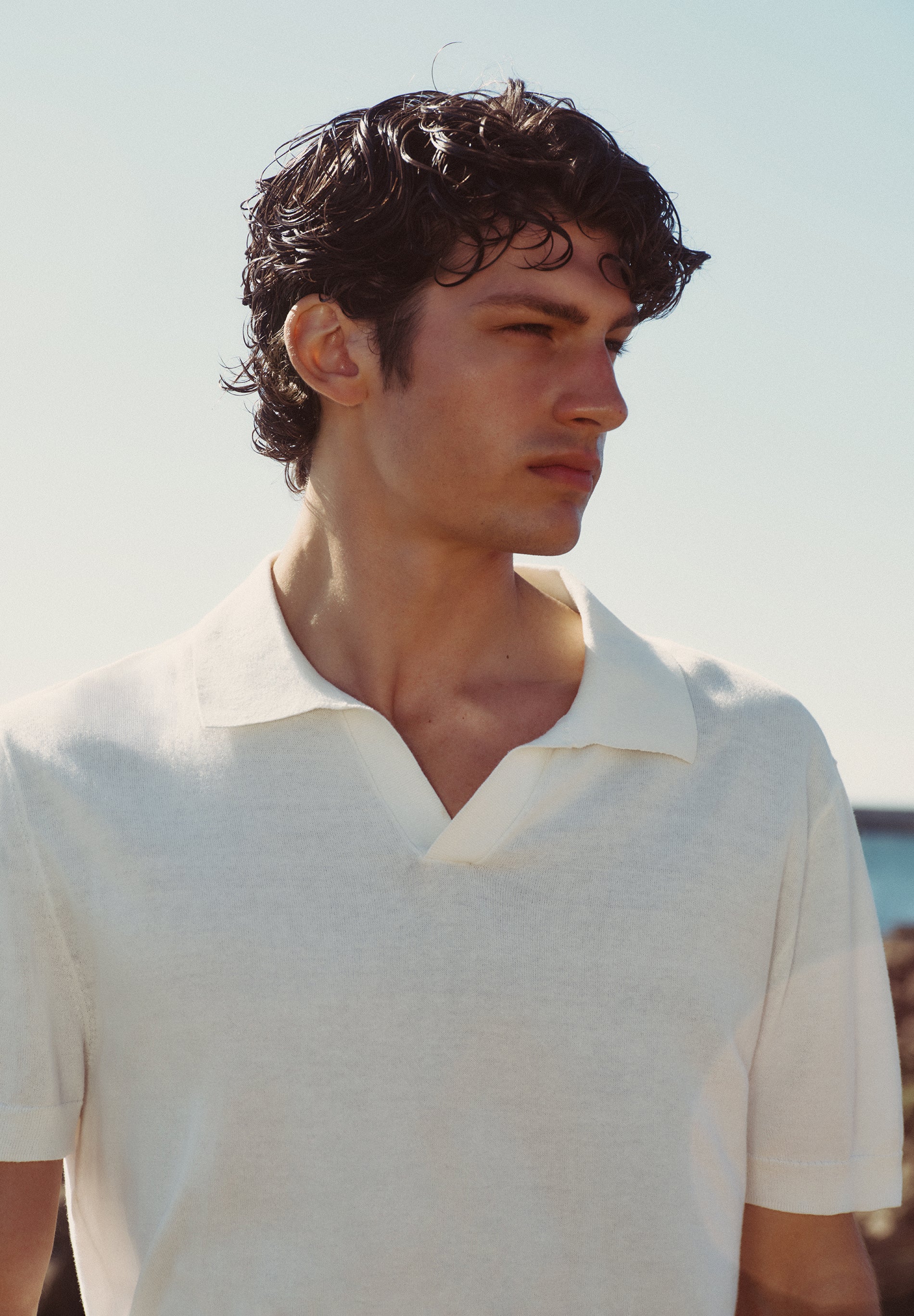FINE KNIT POLO SHIRT