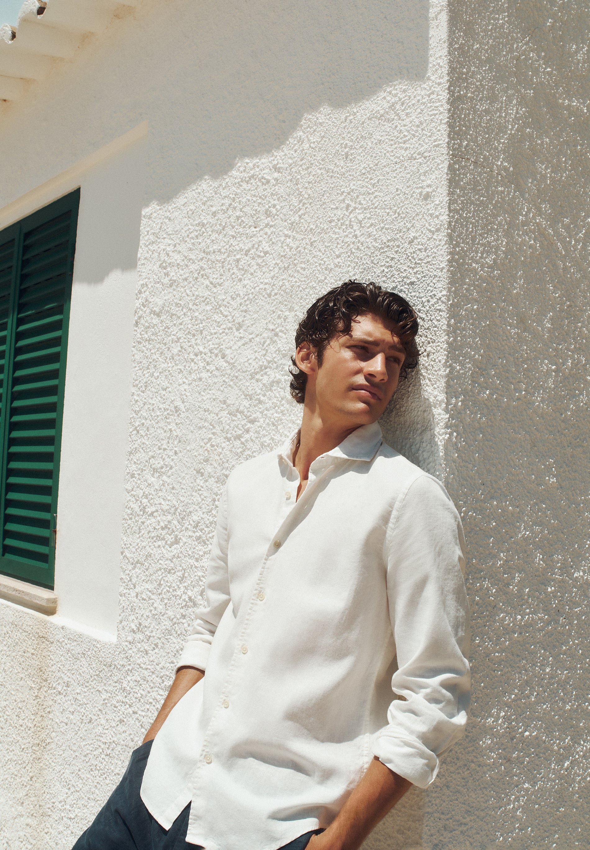 REGULAR FIT LINEN SHIRT